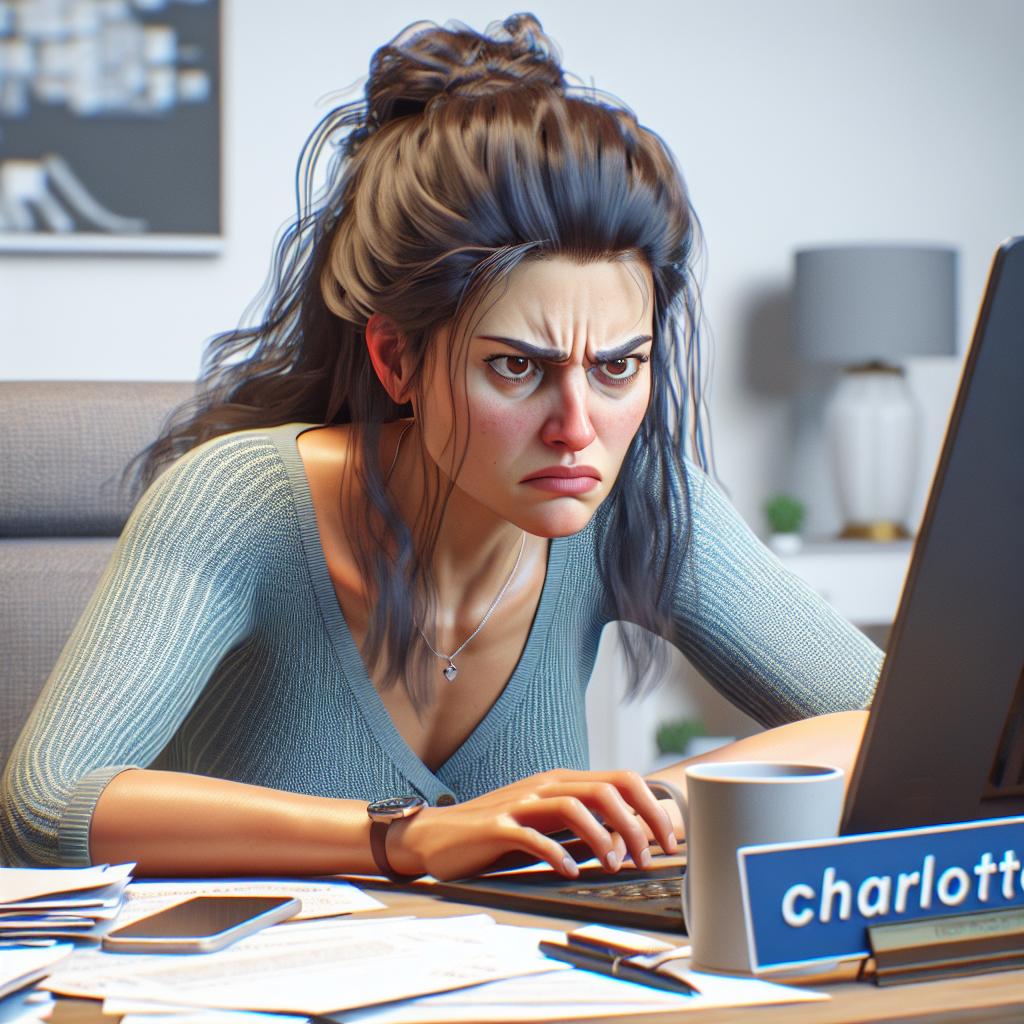 Frustrated Charlotte resident by computer