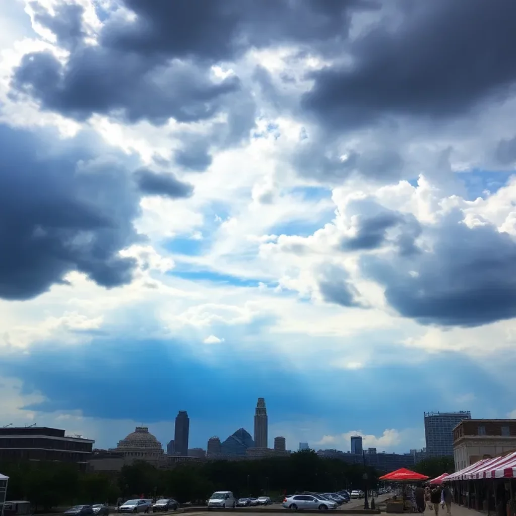 View of Charlotte NC during Memorial Day weekend, showcasing weather changes.