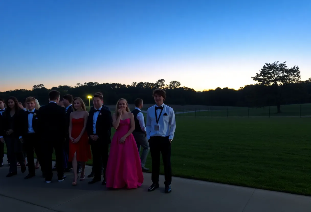 Prom night event with a focus on safety and student responsibility.