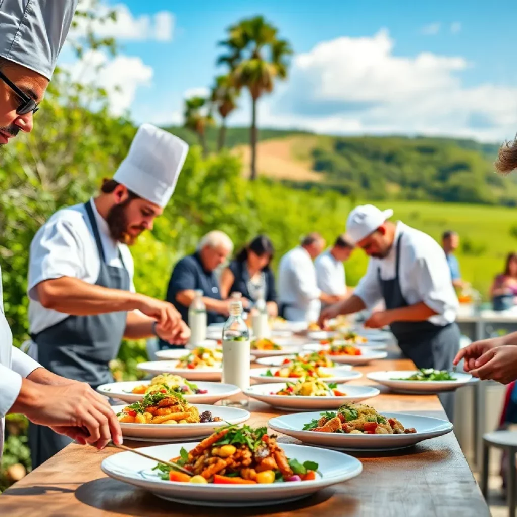 Chefs filming Top Chef in the Carolinas