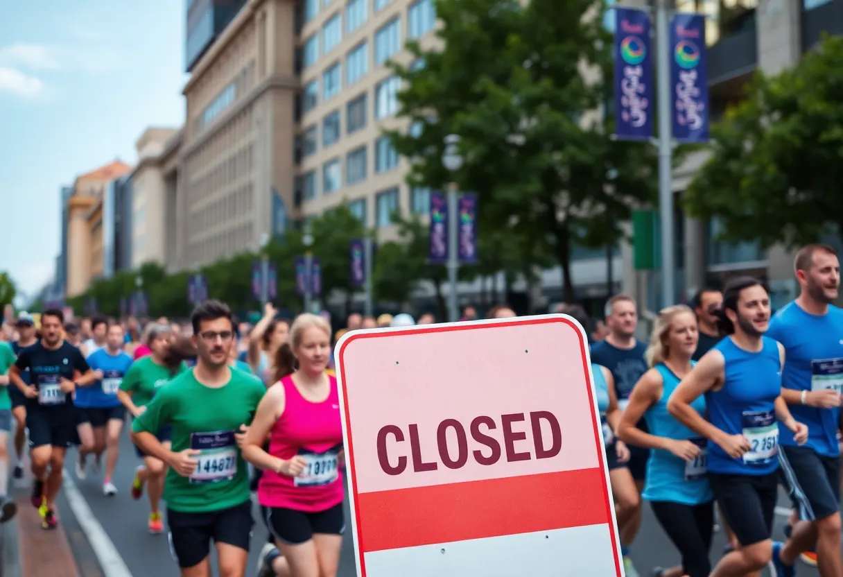 Runners participating in Around the Crown 10K race in Charlotte