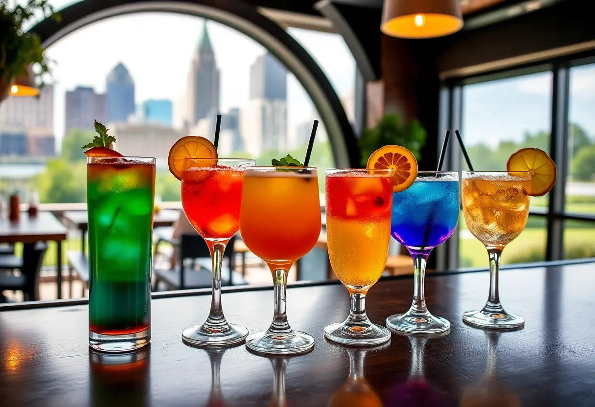 Cocktails from Merchant & Trade's new menu showcasing Charlotte's culture