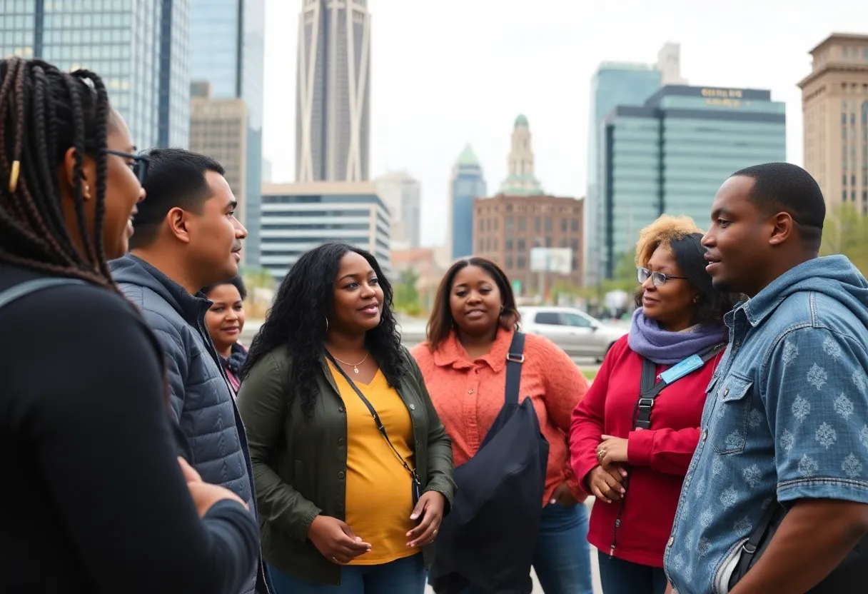 Residents of Charlotte discussing community safety and police leadership.