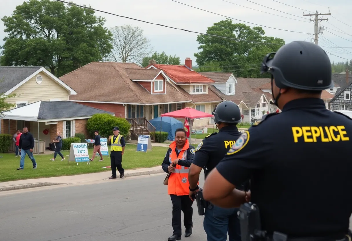 Police presence in a Charlotte neighborhood after violent incidents