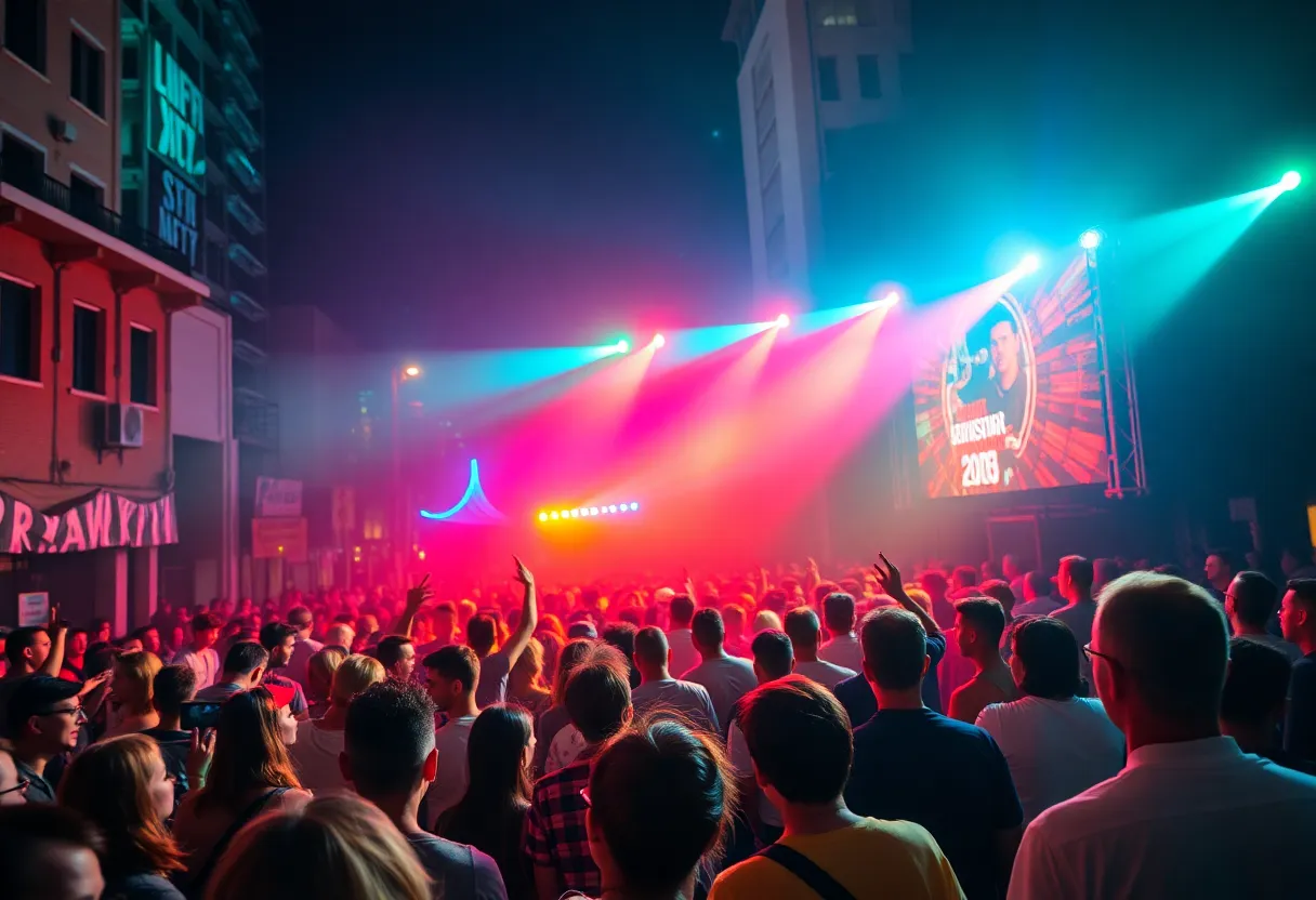 Concert crowd enjoying live music in Charlotte