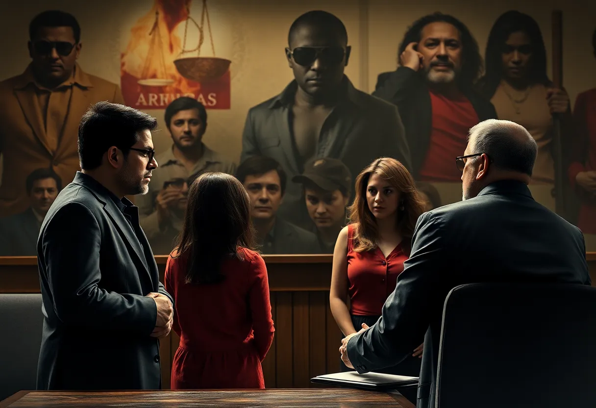 Gravano family in courtroom setting