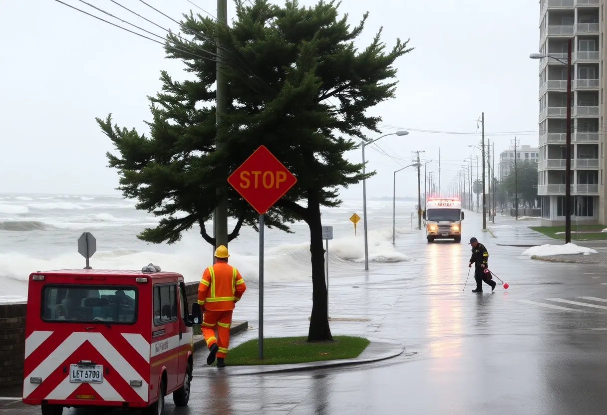 Flooding in New Jersey due to Hurricane Erin