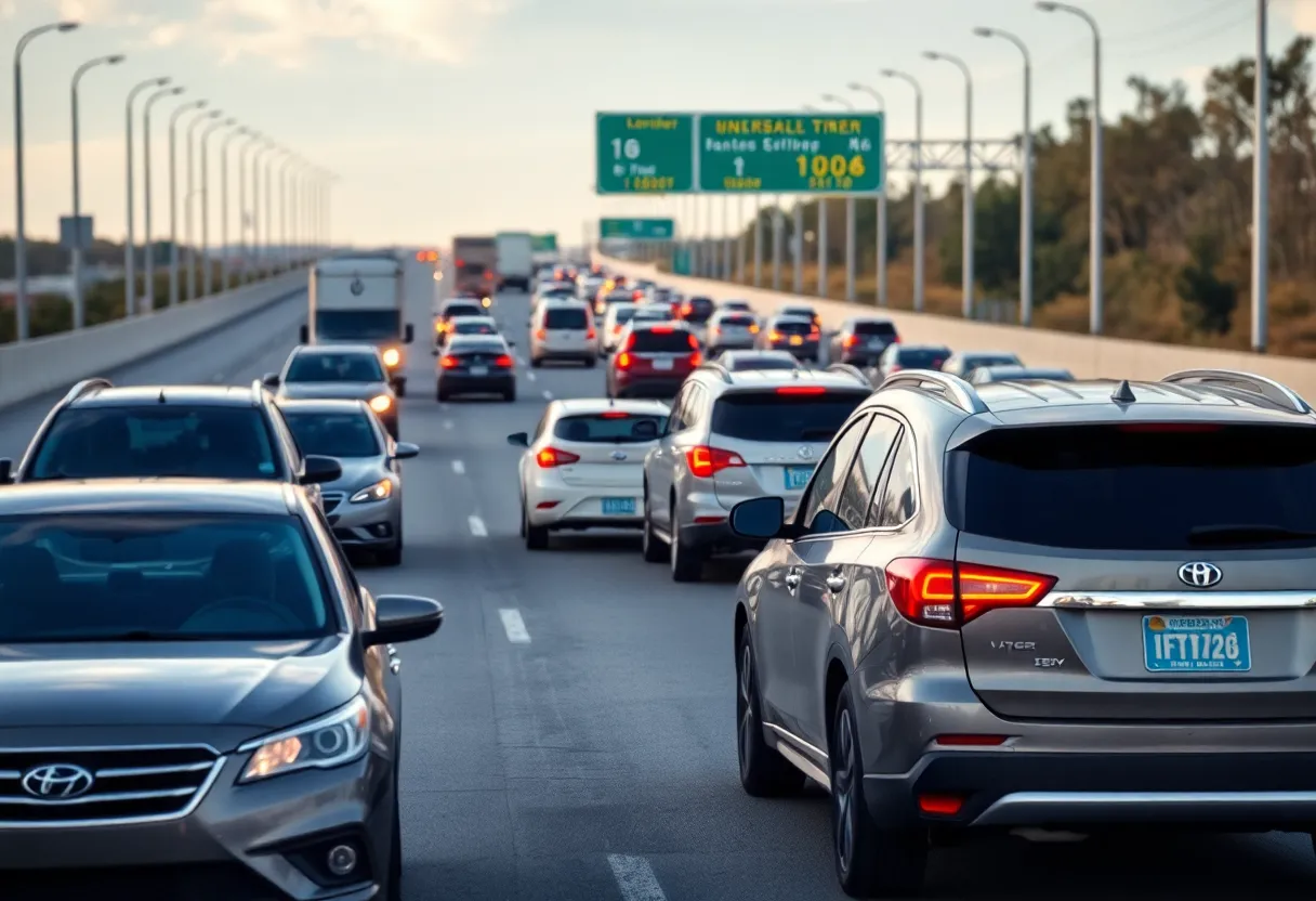 Busy highway scene illustrating urgent road safety issues