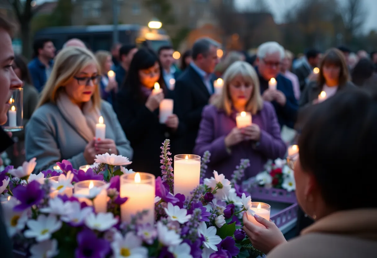 Candlelight vigil for International Overdose Awareness Day in Charlotte