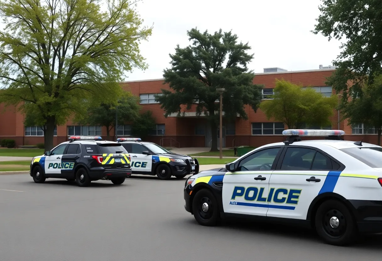Police presence outside Palisades High School