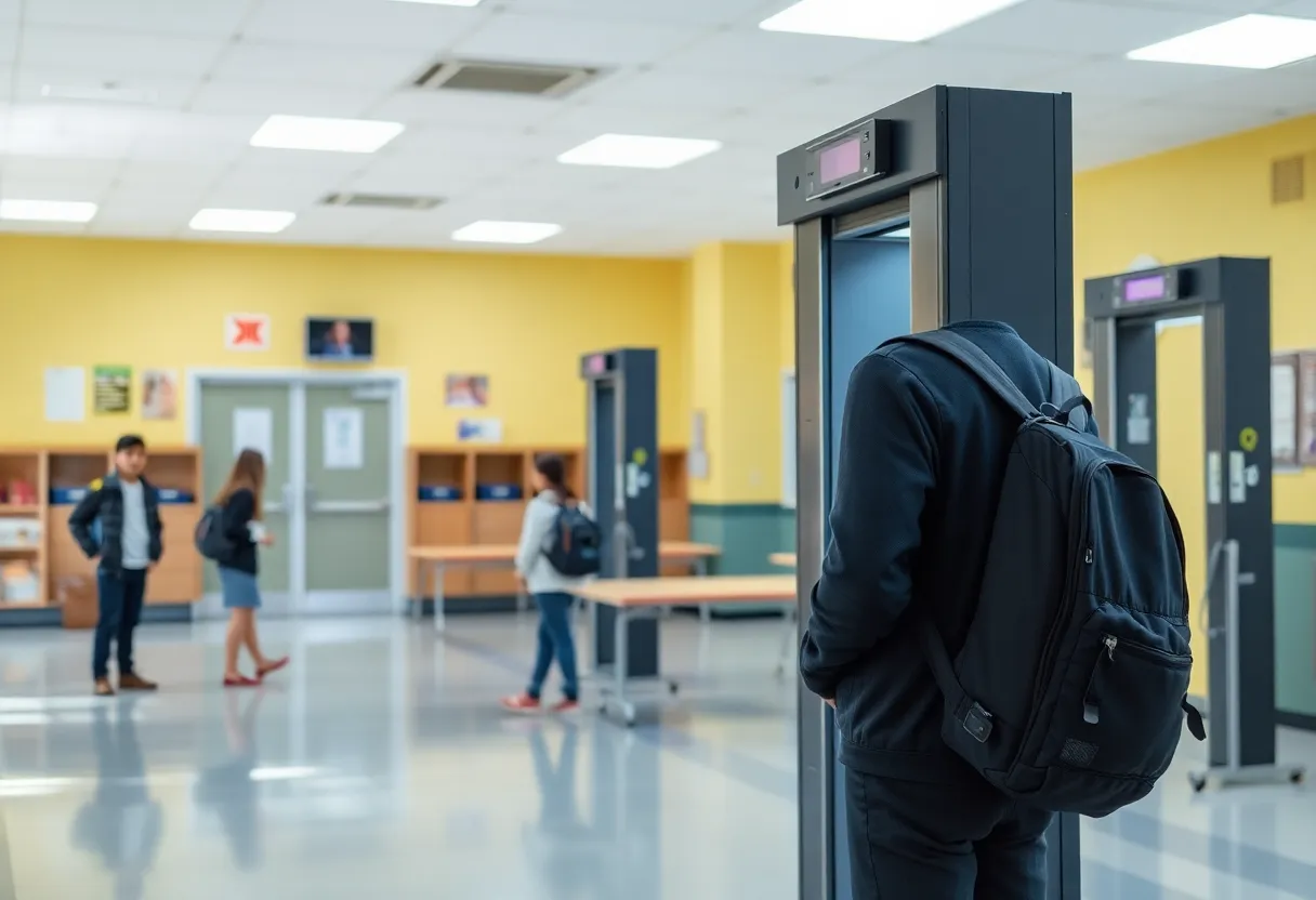 Safety equipment at Palisades High School