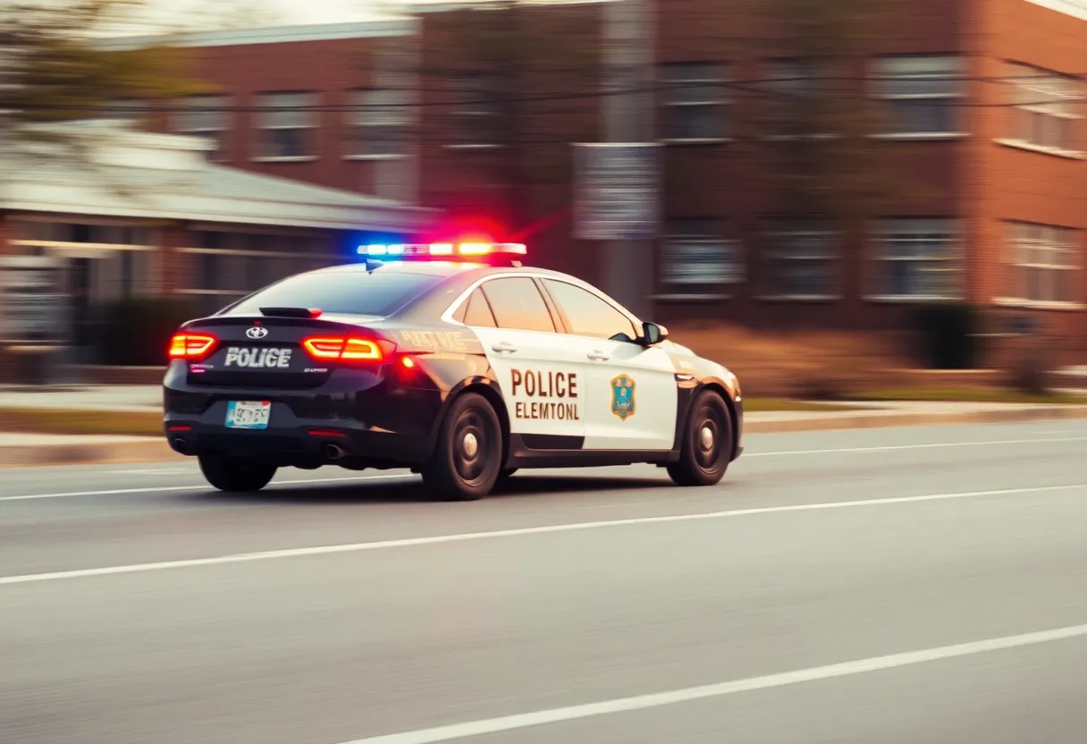 Police car involved in a high-speed chase in Charlotte
