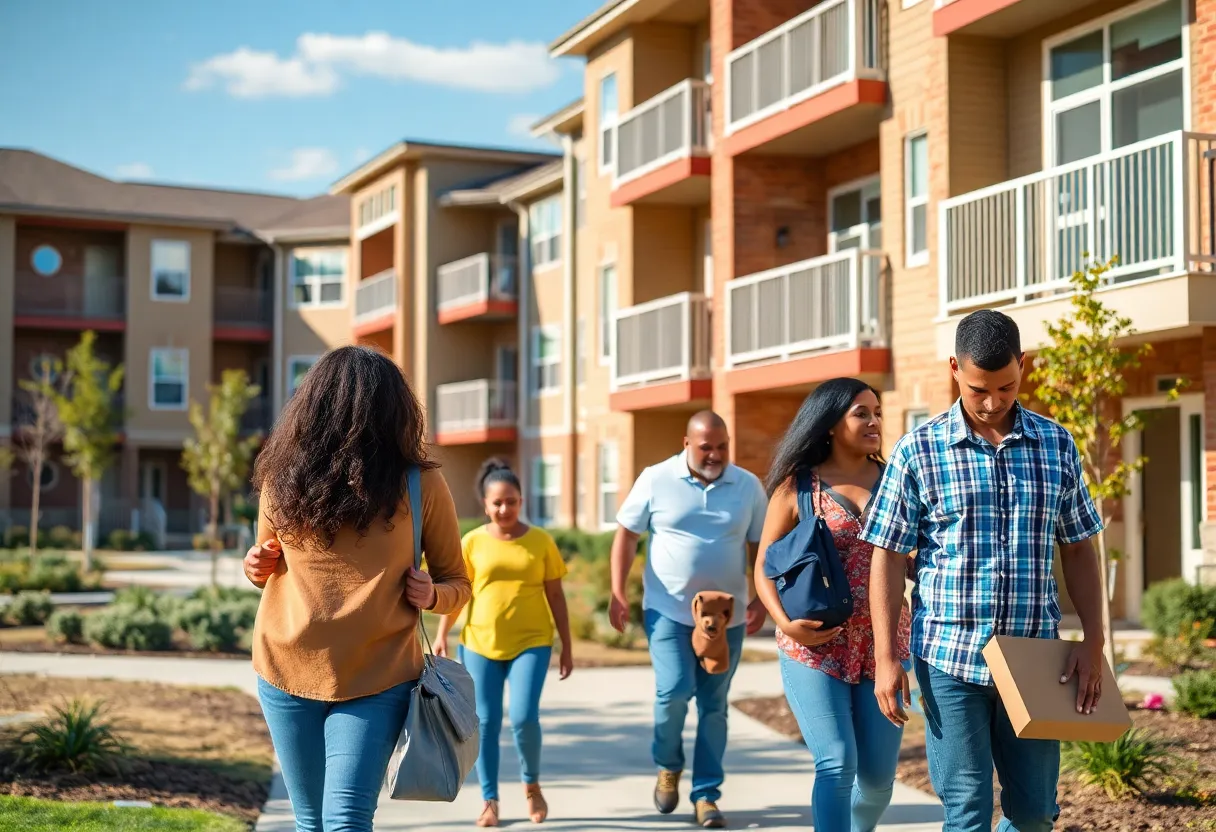 South Carolina apartment complex with residents moving in