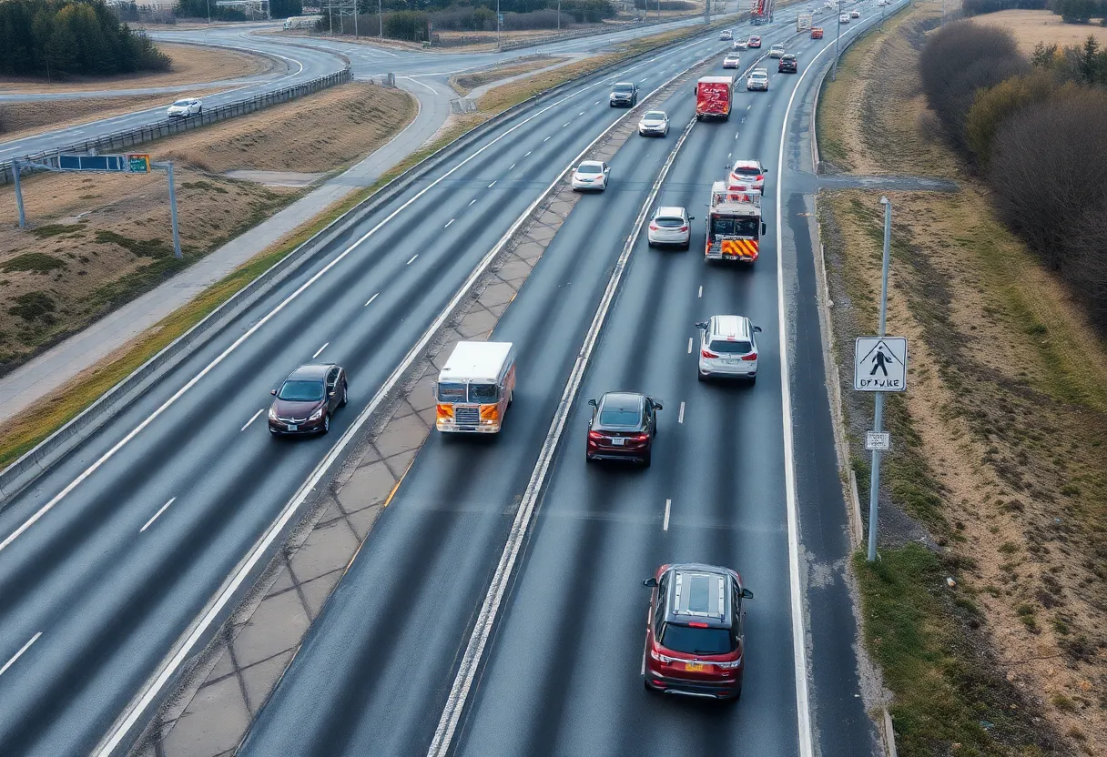 Traffic delays caused by a crash on Interstate 85 North