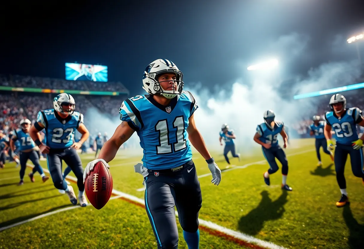 Image of the Carolina Panthers winning a game against the Atlanta Falcons