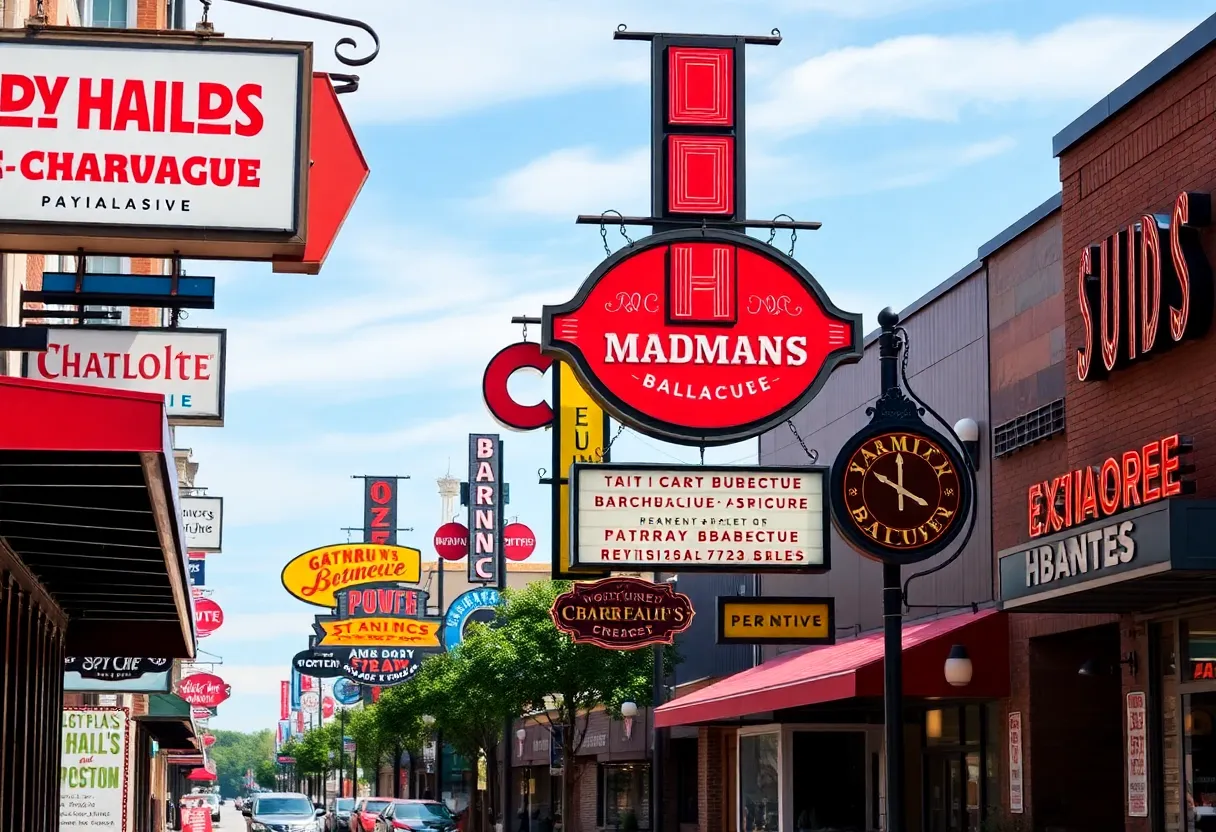 Street view of restaurants in Charlotte, NC
