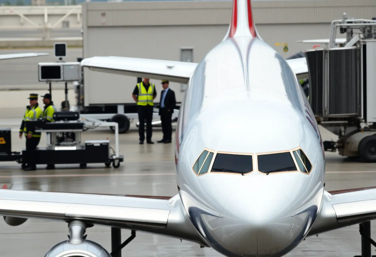 American Airlines plane at Charlotte Douglas International Airport