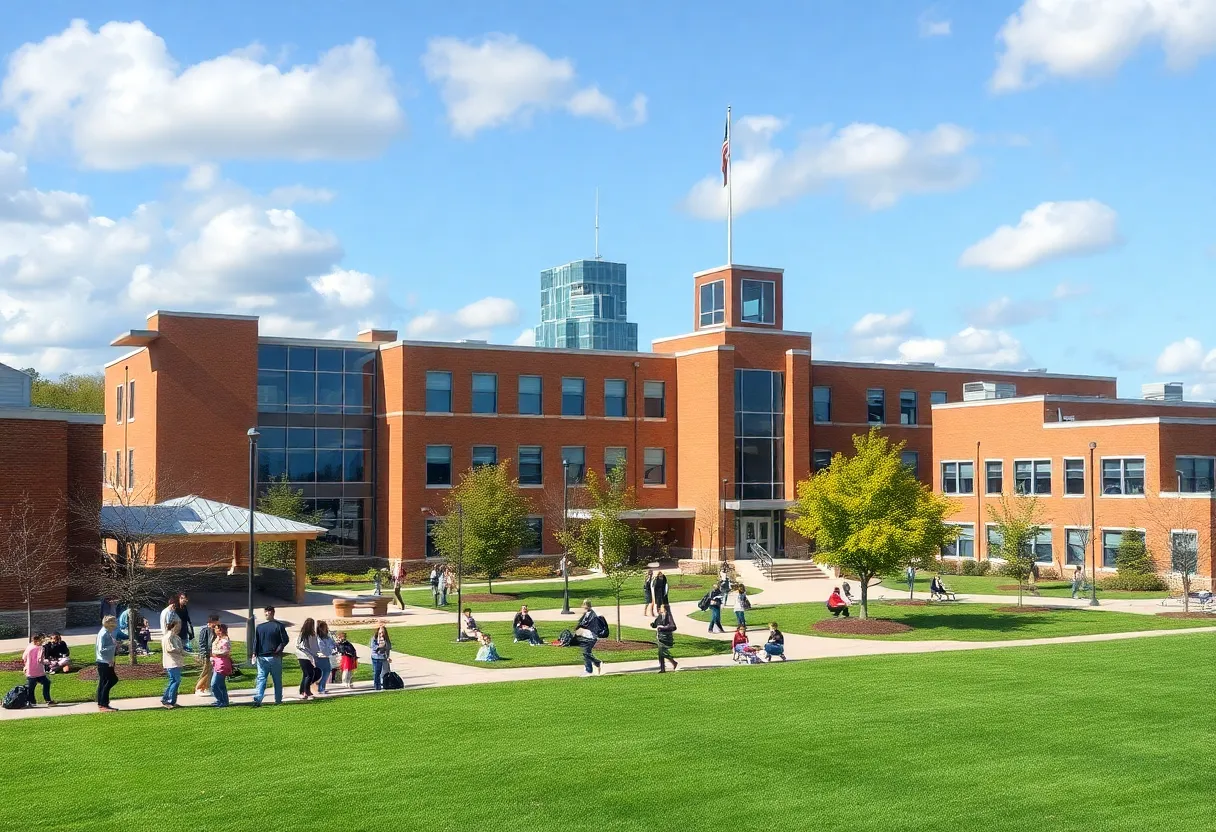 Students engaged in STEM activities at a Charlotte high school