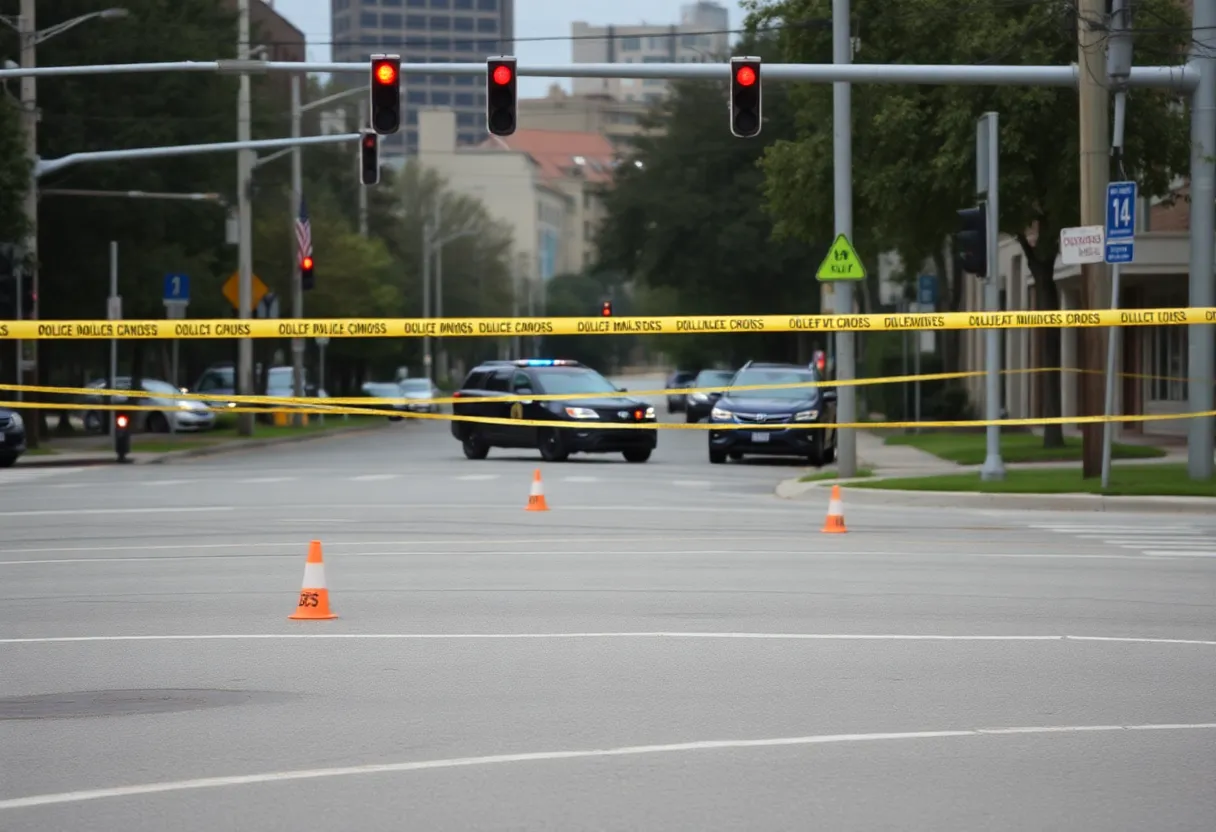 Police investigating a homicide scene in Charlotte