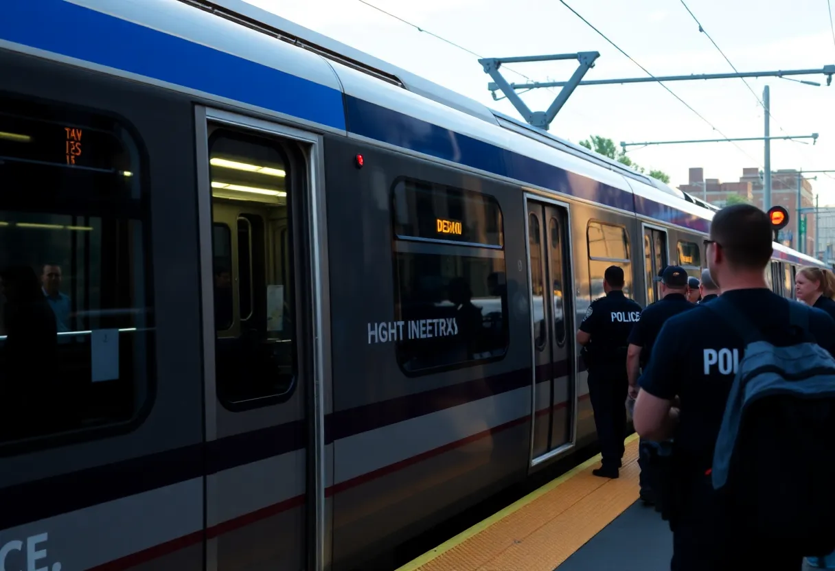 Increased police presence at a Charlotte light rail train station