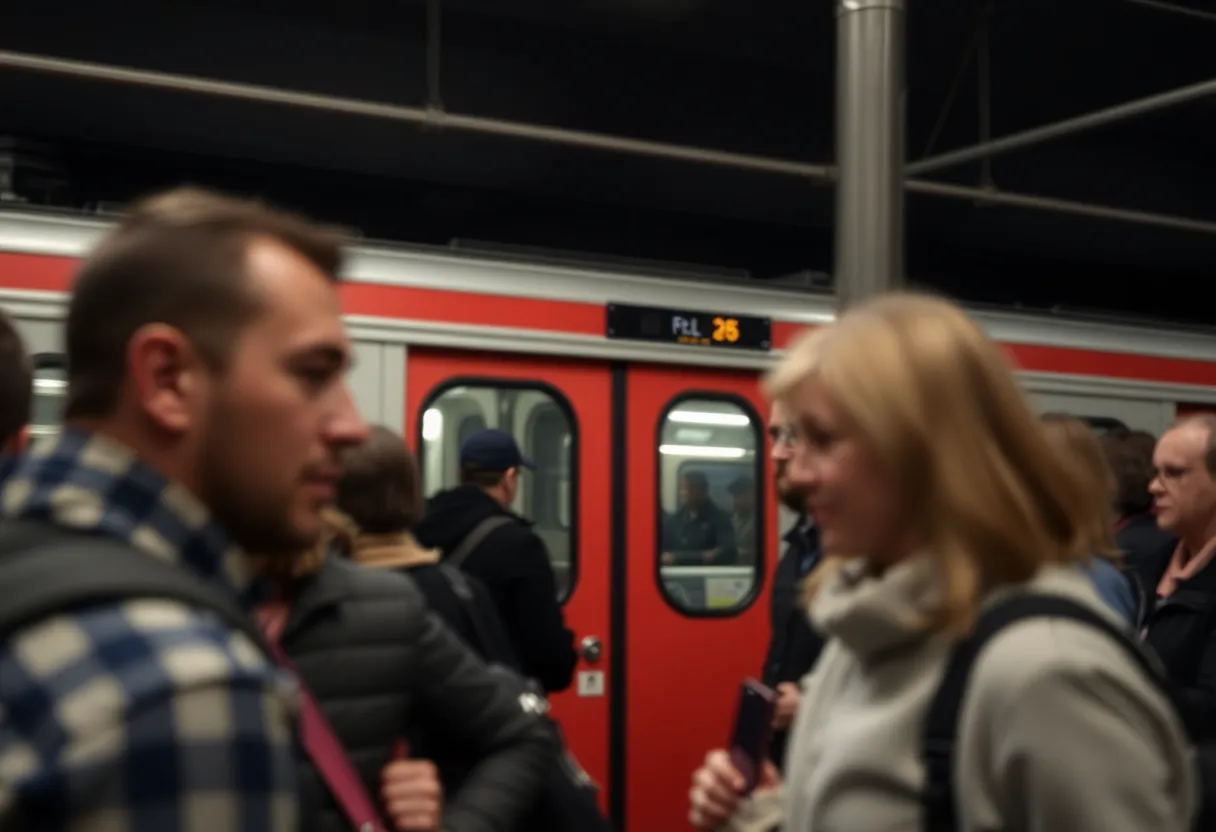 Public transport scene reflecting community safety issues