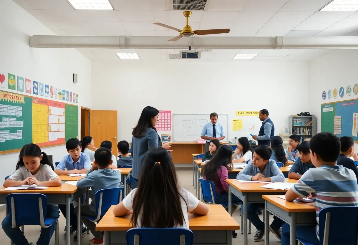 Students engaging in classroom activities in Charlotte-Mecklenburg Schools