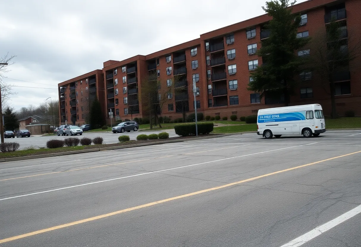 Empty parking lot in Charlotte where a tragic incident occurred