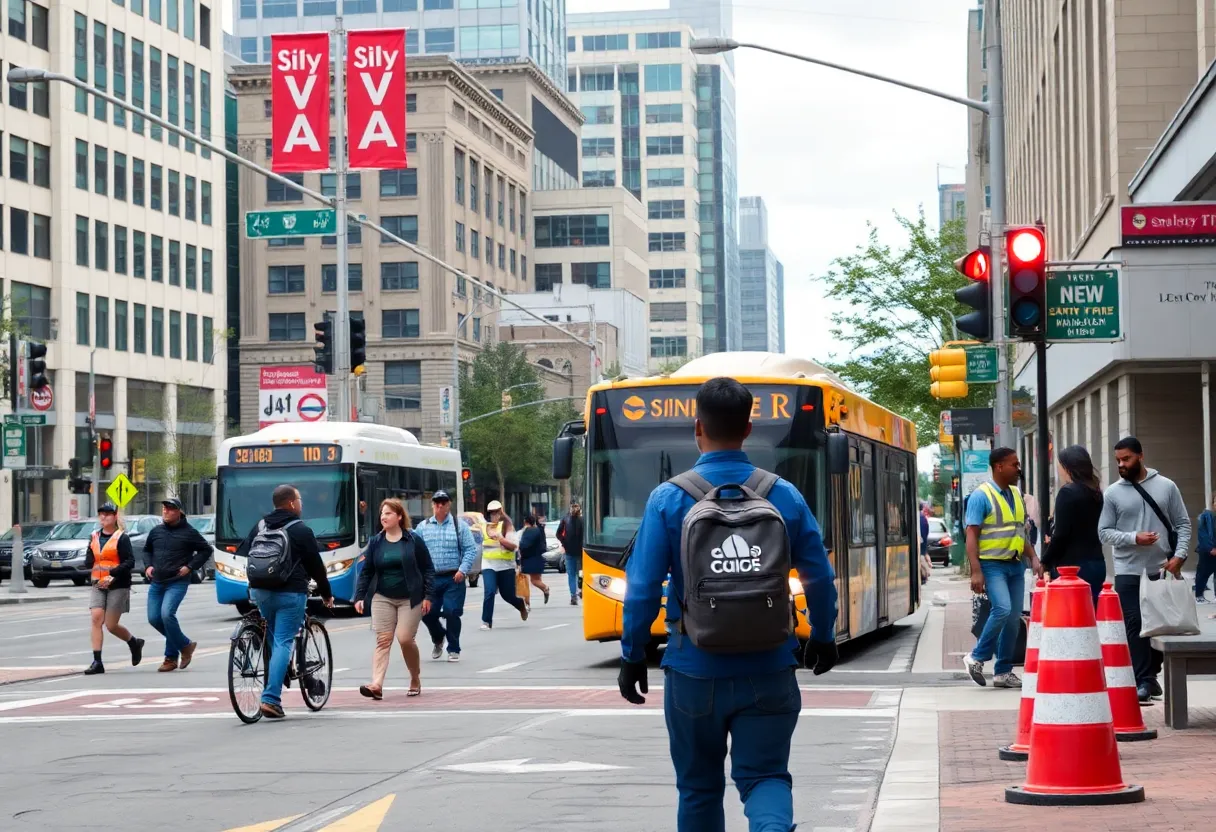 A view of Charlotte streets highlighting transit and community safety.
