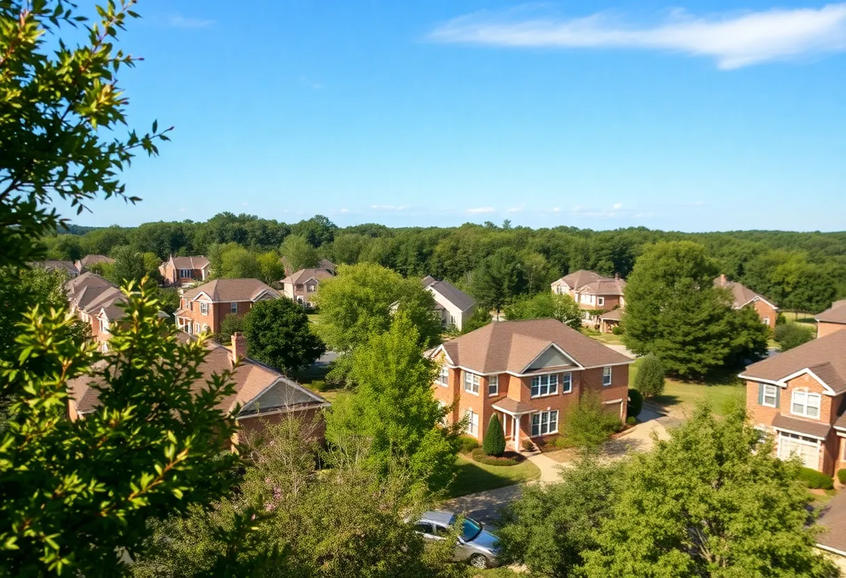 Residential homes in the Charlotte metro area showcasing diverse architecture.