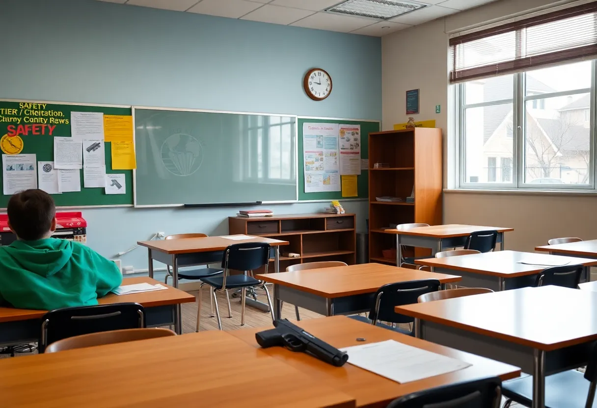 Classroom representing new concealed carry law in North Carolina