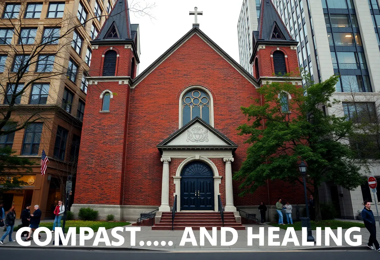 Historic First Presbyterian Church building in Charlotte