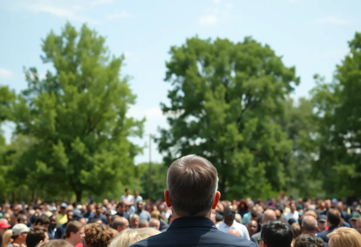 Crowd at JD Vance's speech in Concord, NC