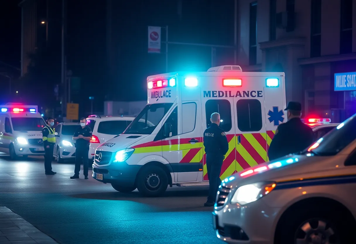 Medic ambulance involved in a shooting incident in Uptown Charlotte