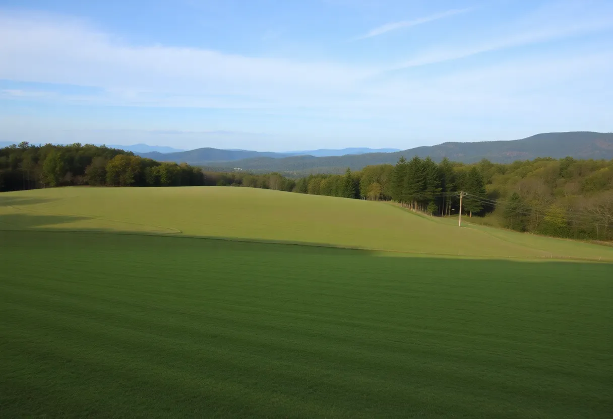 Landscape view of Rosman, North Carolina, representing earthquake activity.