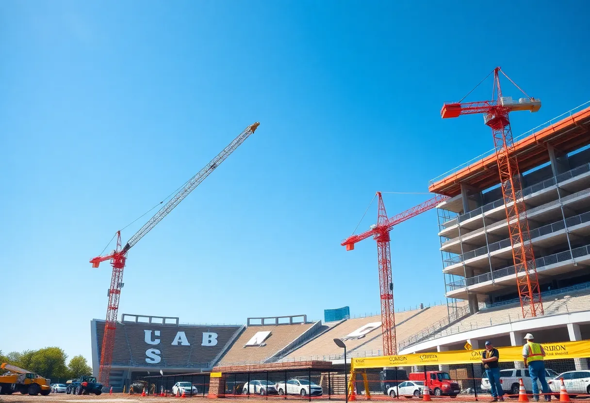 Construction happening at UNC Charlotte Stadium