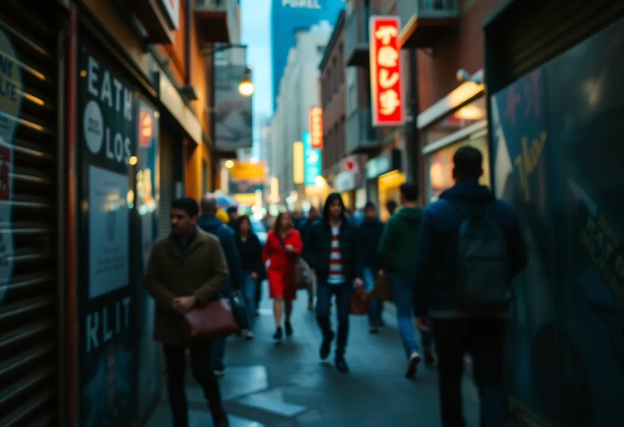 An alley in Uptown Charlotte depicting a tense atmosphere
