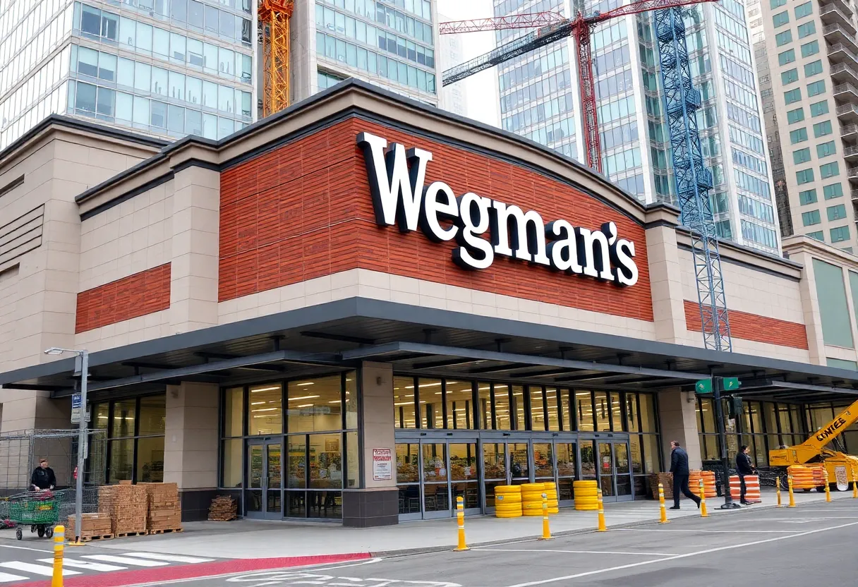Construction site for Wegmans supermarket in Charlotte