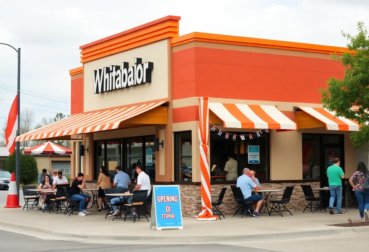 Exterior view of the new Whataburger in Charlotte, North Carolina