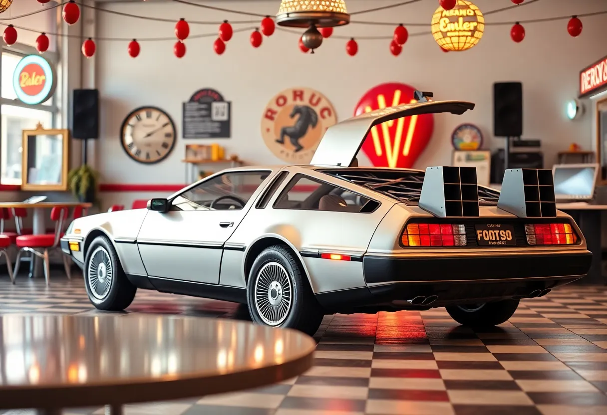 Celebration of Back to the Future featuring retro elements