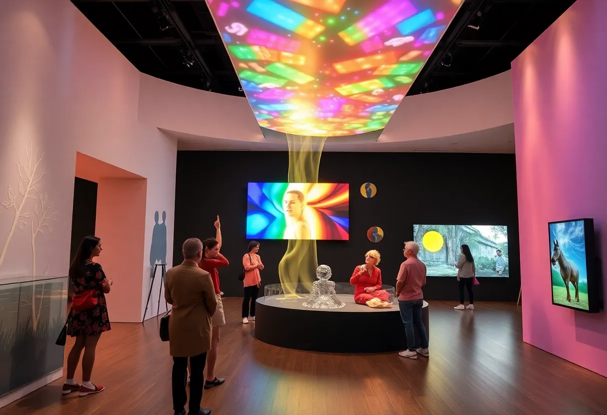 Innovative exhibition space at Bechtler Museum focusing on art accessibility.