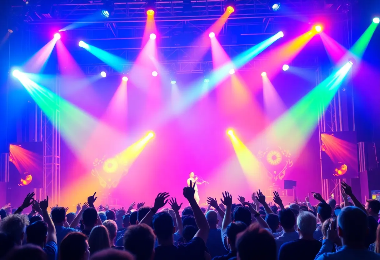 Crowd enjoying a concert in Charlotte