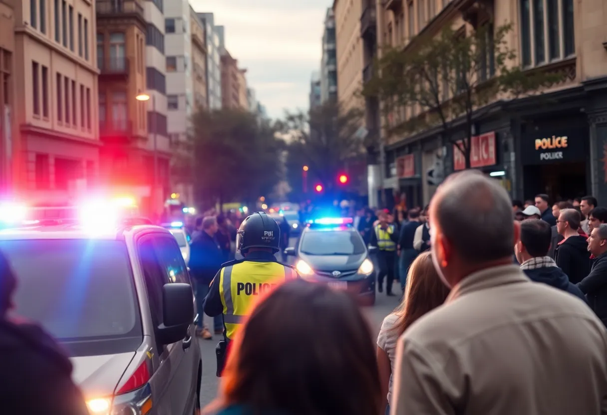 Police responding to a crime scene in Charlotte