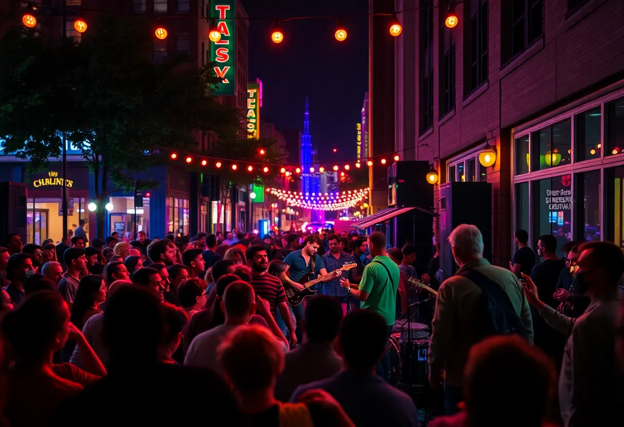 Vibrant scene showcasing Charlotte's Hip-Hop music culture
