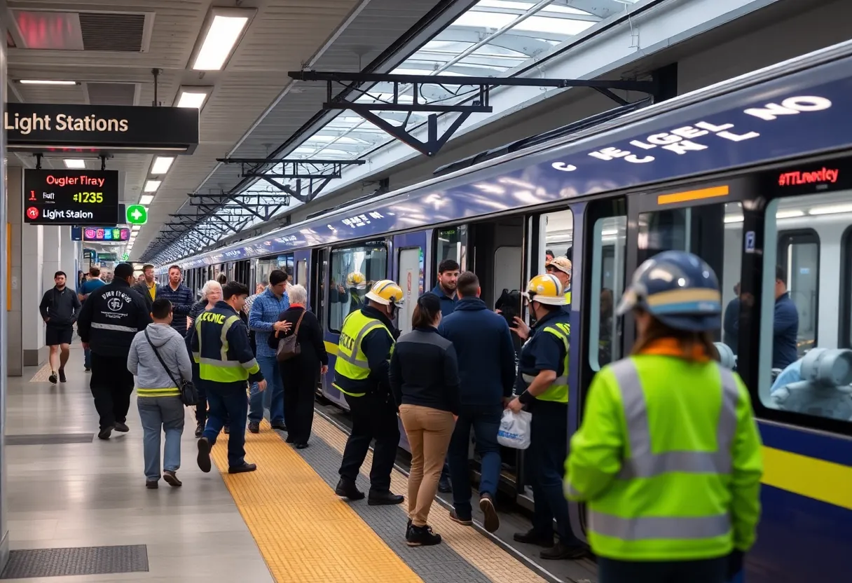Scene illustrating public transit safety concerns in Charlotte