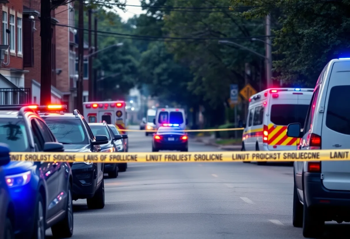 Police presence at a shooting incident in Charlotte NC