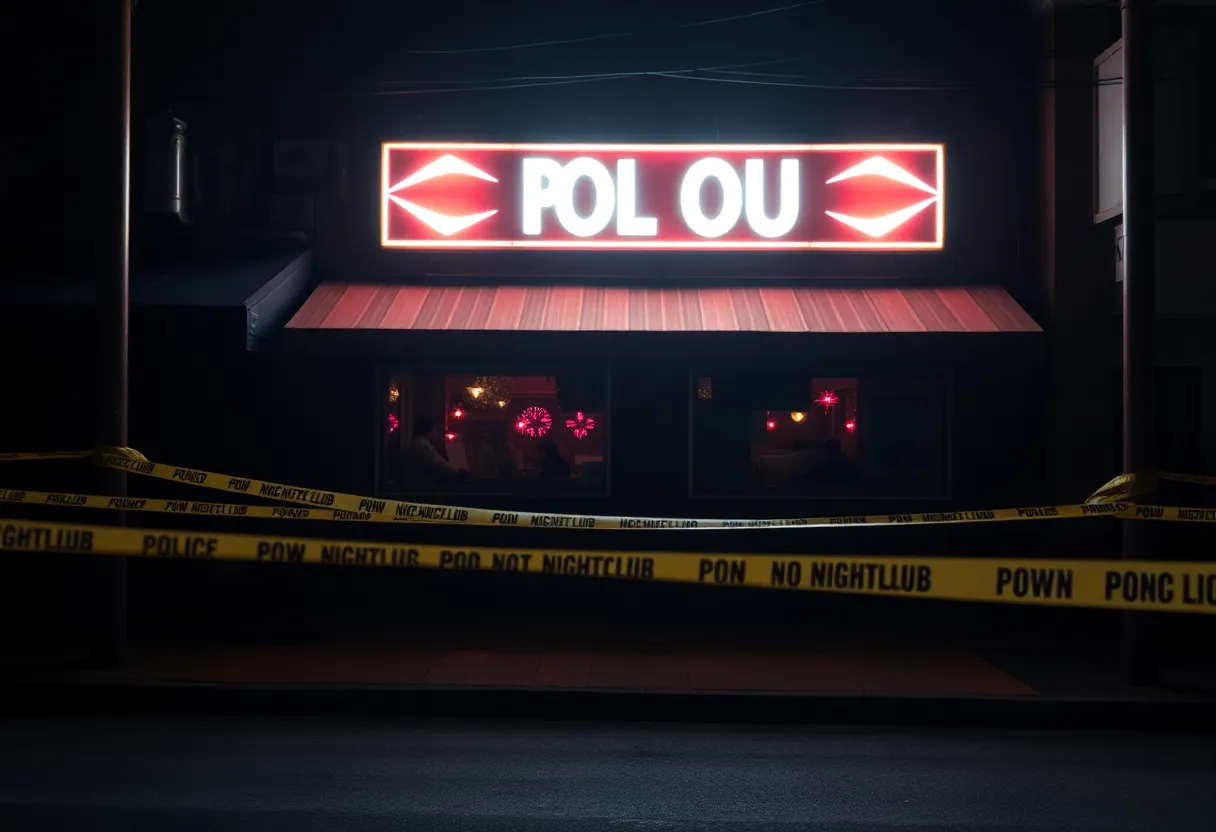 Police tape surrounding Coyote Joe's nightclub