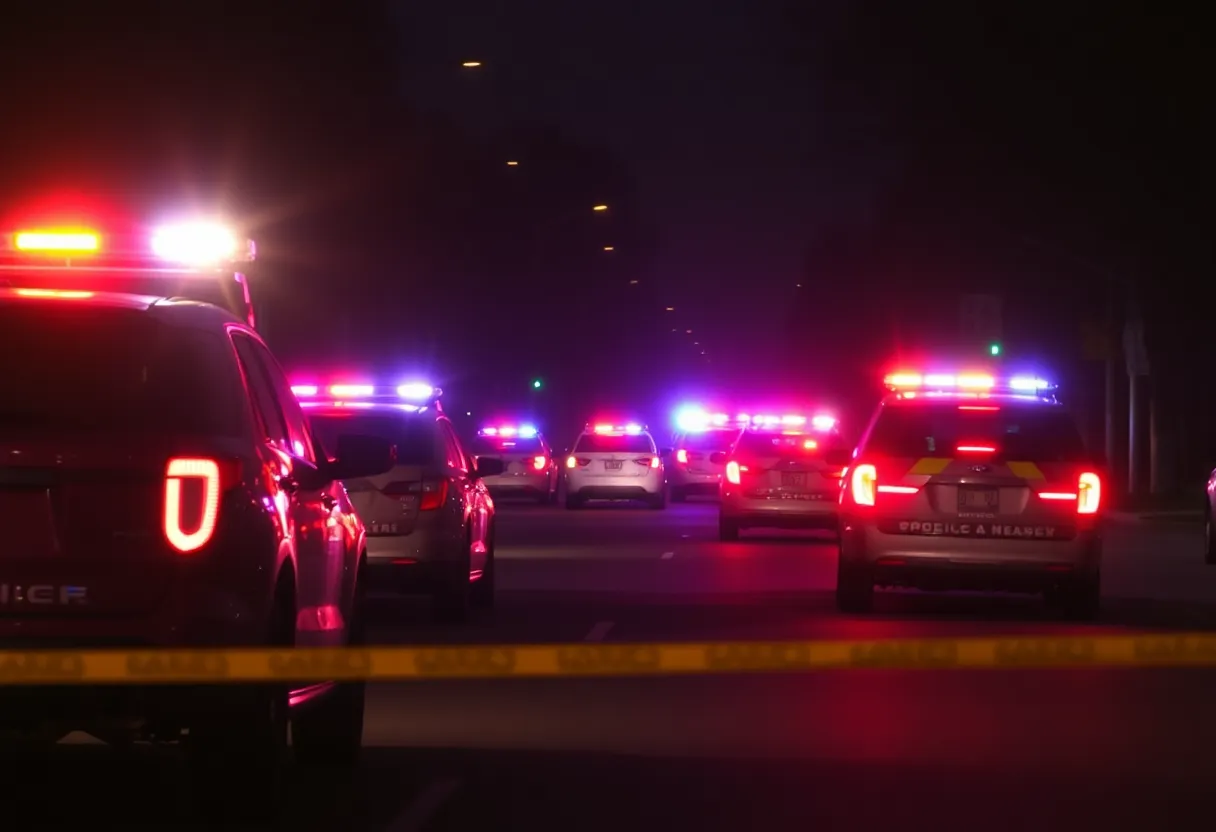 Emergency vehicles responding to shootings in Charlotte