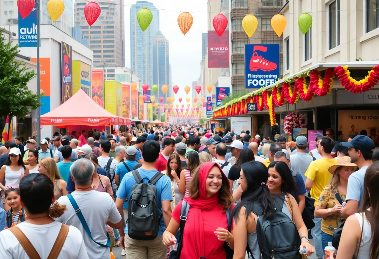 A collage of vibrant activities in Charlotte including sports, community gatherings, and festivals.