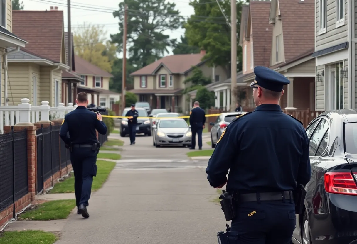 Law enforcement officials conducting an FBI investigation in Charlotte