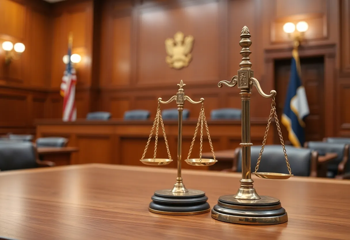 Courtroom symbolizing justice and legal reform.